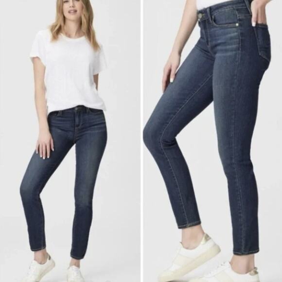 Paige Jeans Verdugo Ankle Skinny Nottingham Medium Blue Denim Stretch Size 28 - Picture 12 of 12